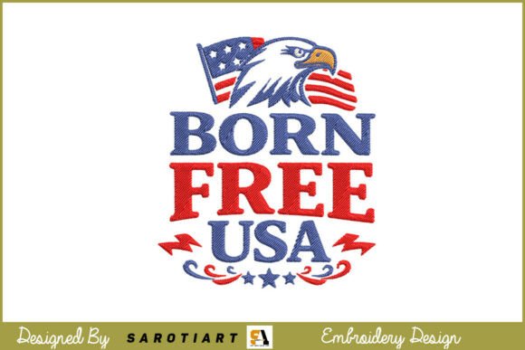 4th of July Independence Day Embroidery