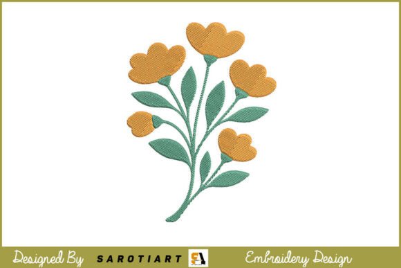 Boho Flower Design for Embroidery