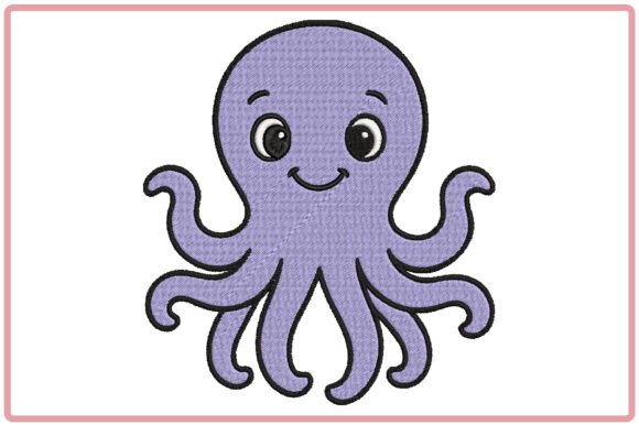 Cute Purple Octopus Embroidery Design Review