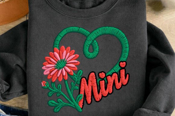 Floral MINI Heart Embroidery Mothers Day Review