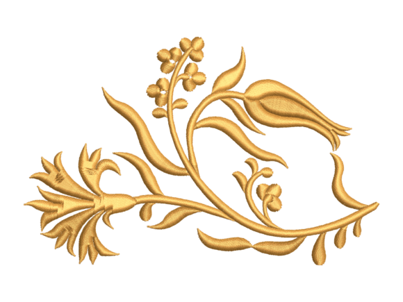 Gold Ottoman Tulip Embroidery for Holiday Collections