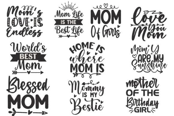 Mom Quotes Embroidery Bundle Black Set Review