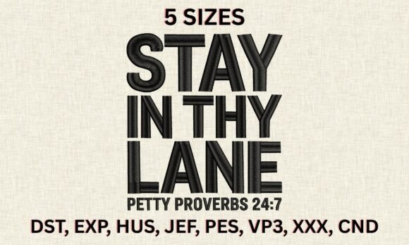 Stay in Thy Lane Embroidery Review